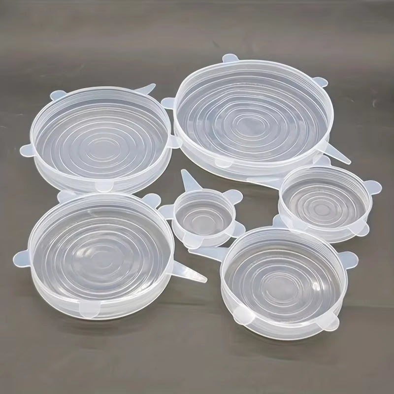 Silicone Fresh-Keeping Lid Multifunctional Bowl Lid Silicone Lid 6-Piece Set Plastic Wrap