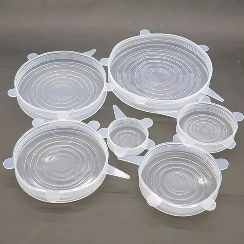 Silicone Fresh-Keeping Lid Multifunctional Bowl Lid Silicone Lid 6-Piece Set Plastic Wrap