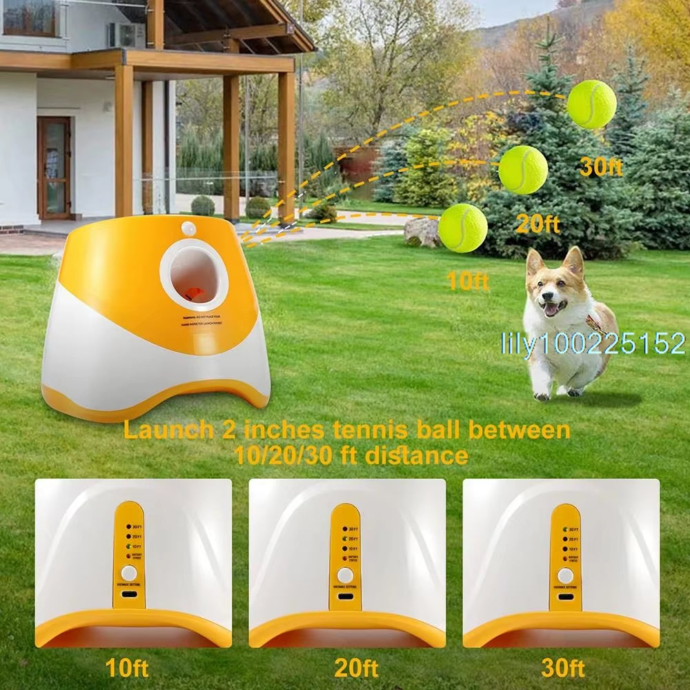 Automatic Dog Ball Launcher for Small to Medium Dogs,Tennis Launcher Pet Training,Indoor/Outdoor Interactive Toy,Dog Toy Pet Toy