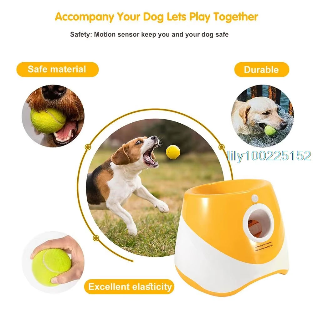 Automatic Dog Ball Launcher for Small to Medium Dogs,Tennis Launcher Pet Training,Indoor/Outdoor Interactive Toy,Dog Toy Pet Toy